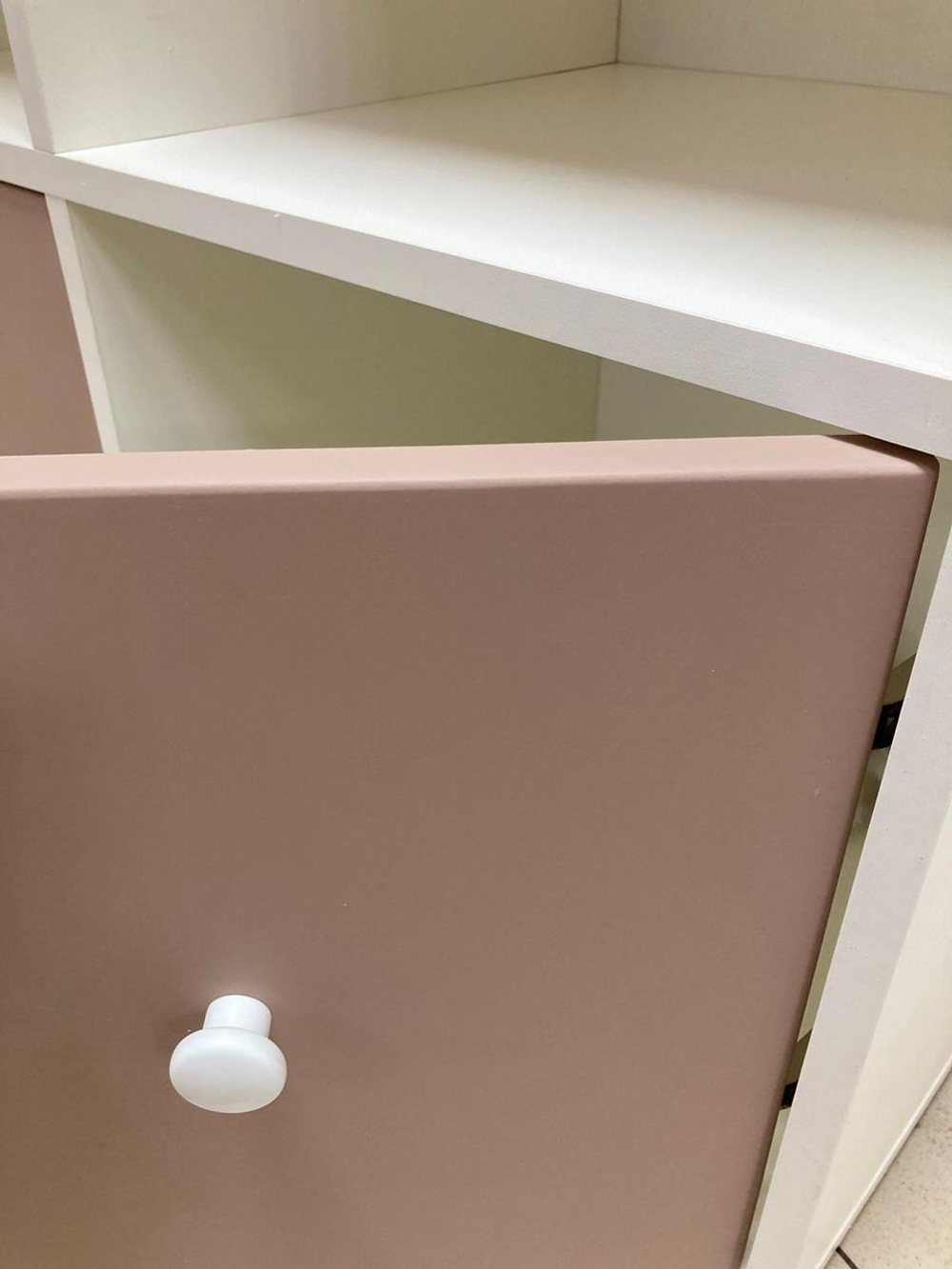 Стеллаж В-4 МДФ белый/капучино