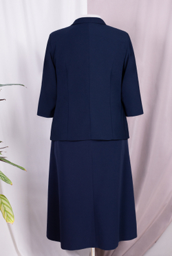 Жакет без подклада 1351Аб, темно-синий #70ТСи041351Аб