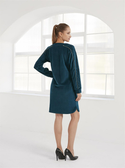 RELAX MODE / Платье велюровое женское повседневное домашнее на молнии - 45204