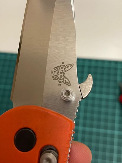 Сьемный титановый вейв для складных ножей (Сатин)