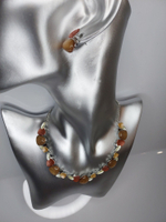 Комплект бижутерии.Набор, комплект серьги и колье "Морская фантазия"