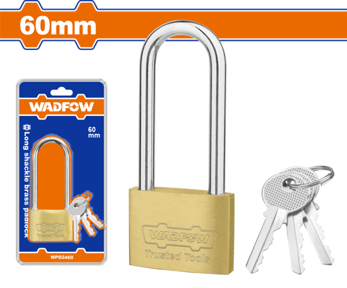 Замок навесной латунный 60 мм (6/36) WADFOW WPD2460