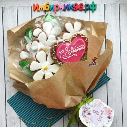 Имбирные пряники цветы