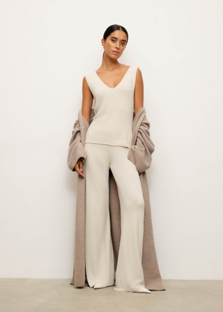 Пальто вязаное AMARA, бежевый