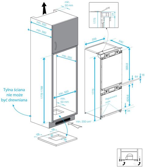 Встраиваемый холодильник Beko BCN 130001