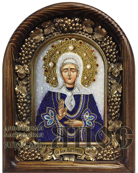 Икона Святая блаженная Матрона Московская бисер