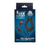 Черная вибронасадка с анальной втулкой Bior Toys Sex Expert SEM-55240