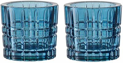 SQUARE - Набор подсвечников 2 шт. синий H=66 мм, D=71 мм