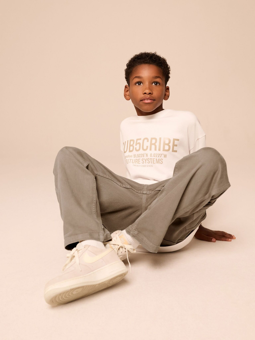 Джинсы карго для мальчика Next E41-863, Песочный