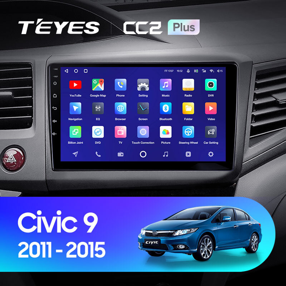 Teyes CC2 Plus 9" для Honda Civic 9 2011-2015
