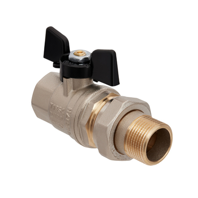 Кран шаровой с американкой Hoobs Orion 3/4" внутренняя-наружная (бабочка)