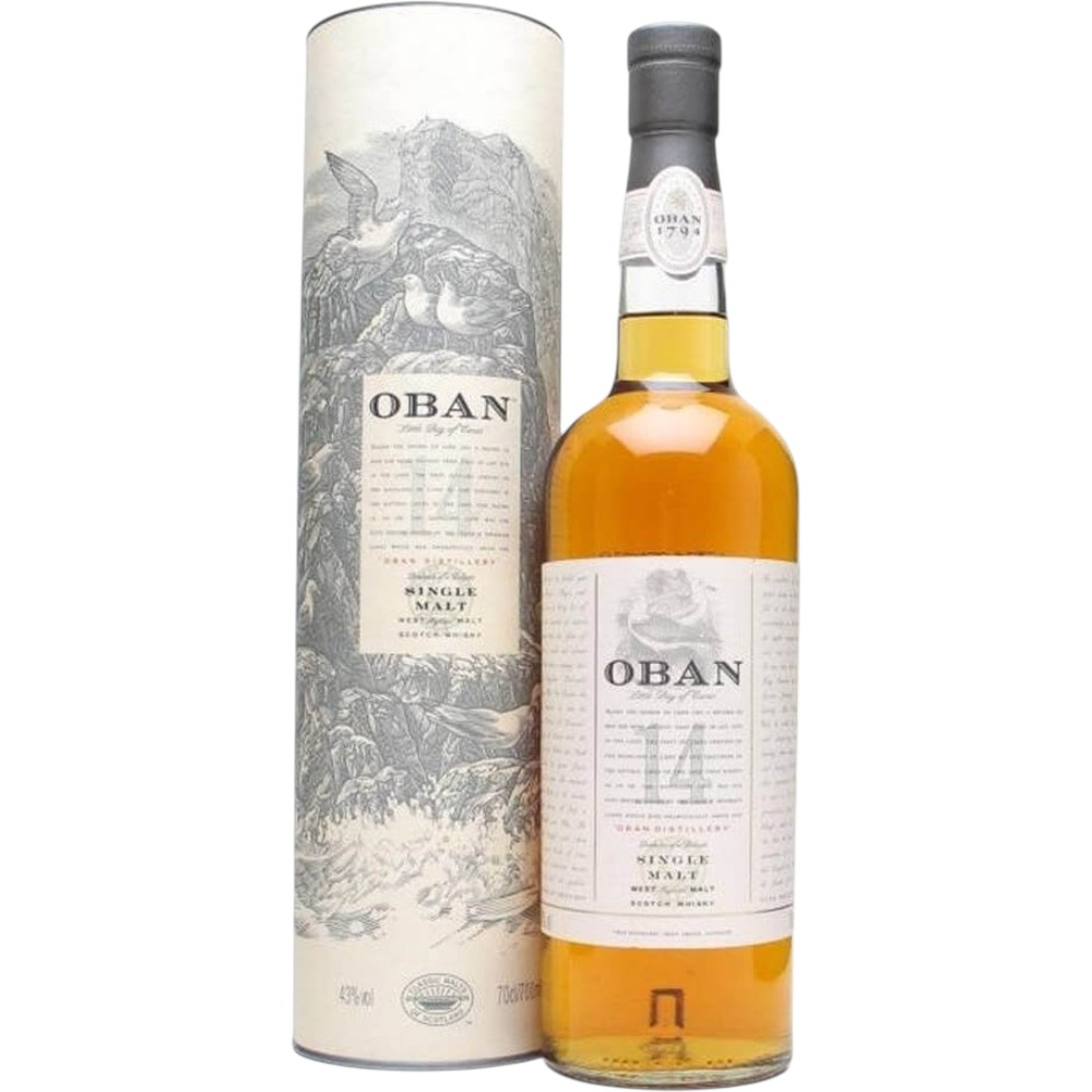 Виски Oban 14 Y.O. Single Malt 0,7 л. В тубе