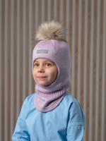 Шлем зимний вязаный (Черничное мороженое) ЧУ