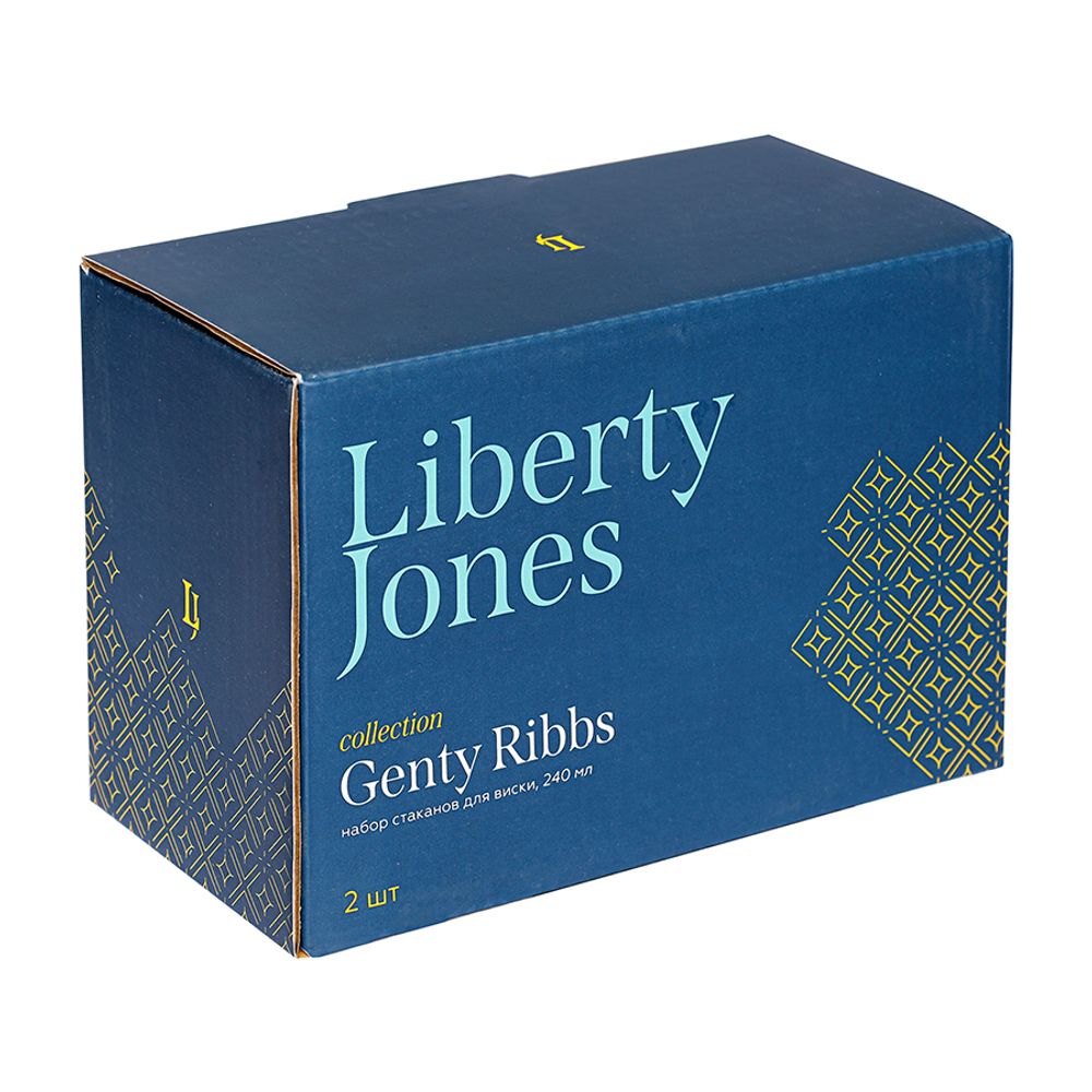 Набор стаканов для виски Genty Ribbs, 240 мл, 2 шт.