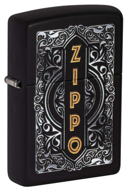 Зажигалка Zippo Classic с покрытием Black Matte, латунь/сталь, черная, 38x13x57 мм