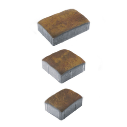 Тротуарная плитка УРИКО, комплект из 3 видов плит, Листопад гладкий Осень