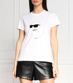 футболка ikonik 2.0 choupette Karl Lagerfeld - белый(230W1703)