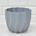 Кашпо Геометрия 3л, серый жемчуг