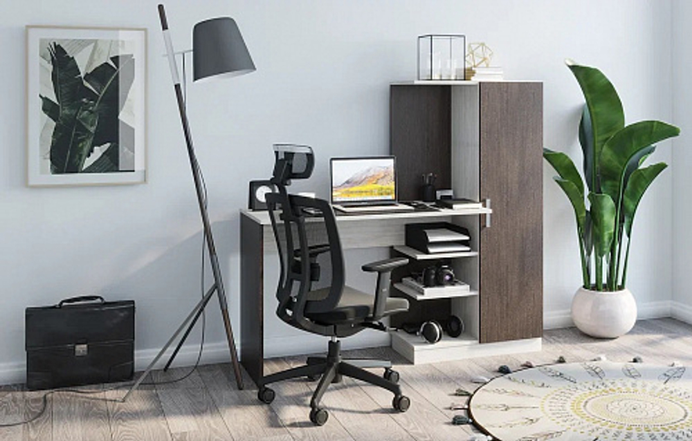 Стол компьютерный Бейсик, венге/лоредо