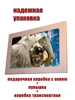 Модульная стеклянная интерьерная картина /Фотокартина на стекле /Космонавт, 28x40 см. Декор для дома, подарок