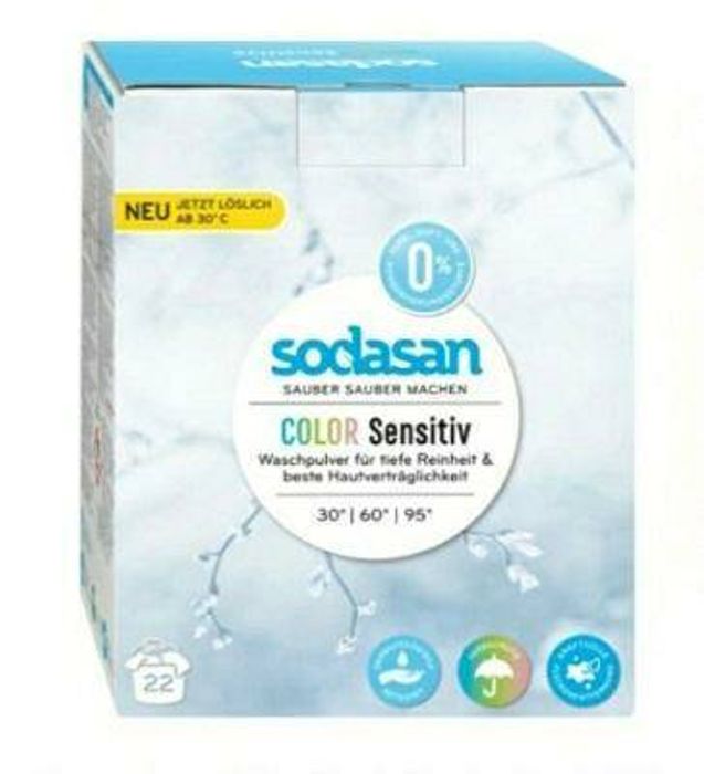 SODASAN Sensitive, эко-стиральный порошок-концентрат для чувствительной кожи 1.01 кг/22 стирки