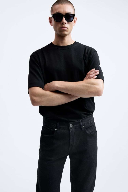 ZARA ДЖИНСЫ SLIM FIT, ЧЕРНЫЙ