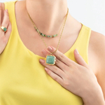 Колье Coeur de Lion Green-Gold 1200/10-0516