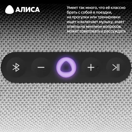 Умная портативная колонка Яндекс Станция Стрит с Алисой, серый
