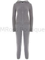 серый Женский спортивный костюм Loro Piana из baby-кашемира