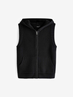 Жилет вязаный на молнии для мальчика Next K84-095, Черный