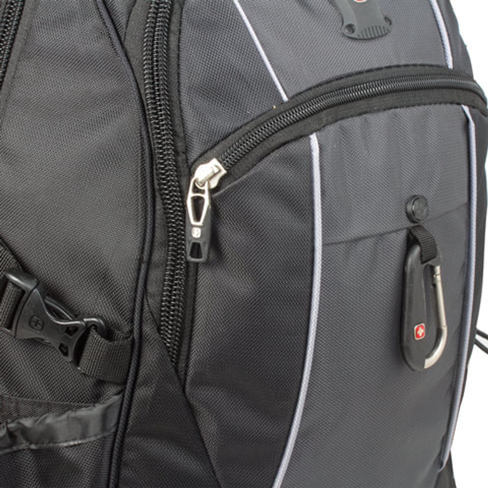 Рюкзак WENGER, универсальный, черно-серый, функция ScanSmart, 38 л, 34х23х48 см, 6677204410