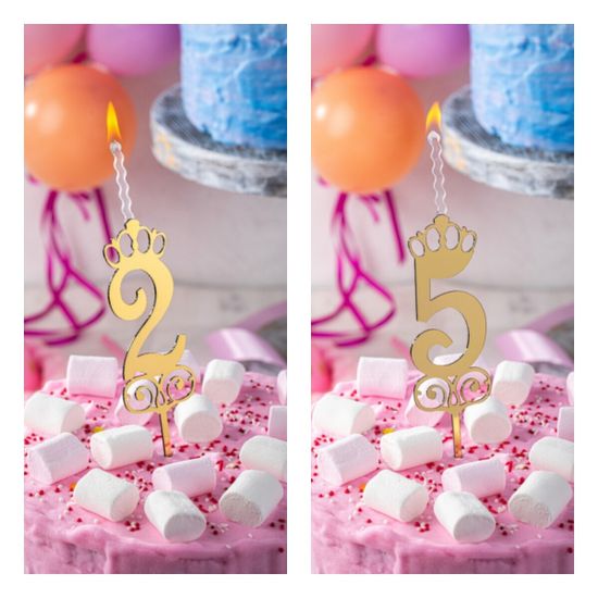 Свеча - топпер цифры в паре "25"