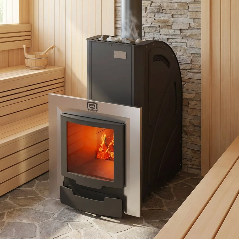 Печь для бани Каскад-18 ЛП Панорама (2018)