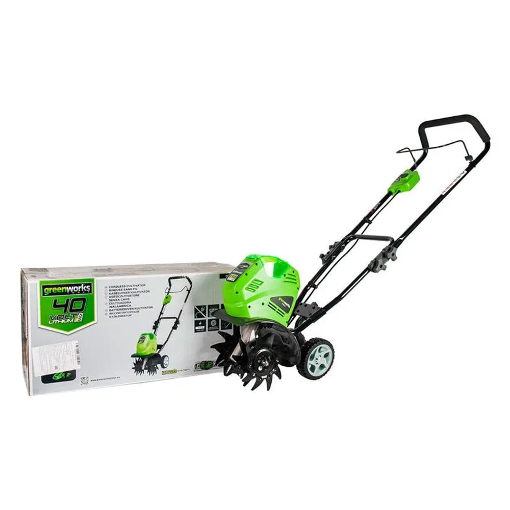 Культиватор аккумуляторный Greenworks G40TLK6 (1 x 6 Ач, ЗУ) 27087UF