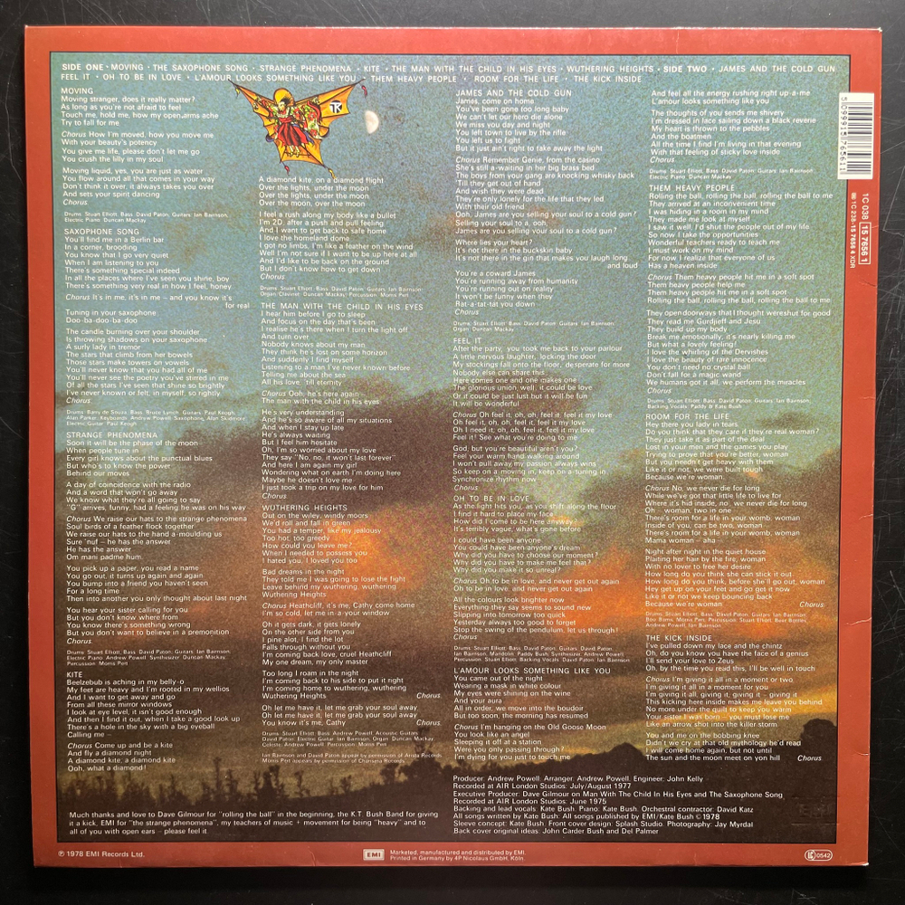 Kate Bush ‎– The Kick Inside (Европа)