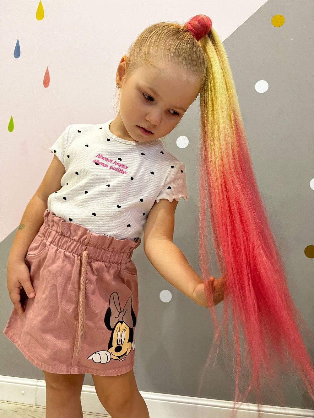 Детские волосы на резинке/ детский хвост на резинке