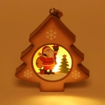 Украшение новогоднее подвесное с подсветкой «Домик в ёлочке» 9,5 см