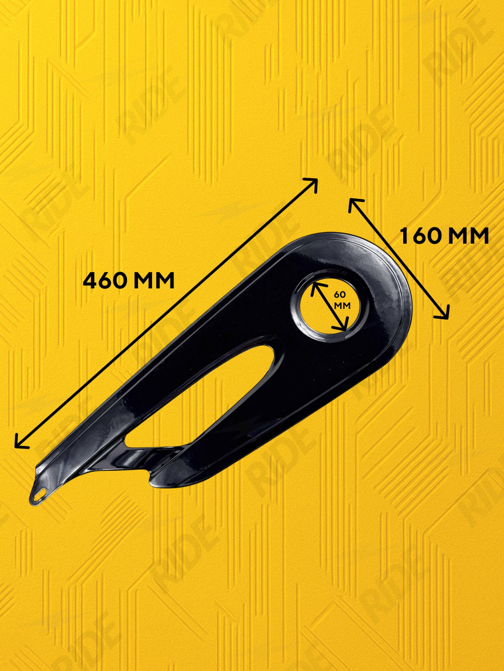 Защита цепи для электровелосипеда колхозник (черная, металлическая, с креплением)