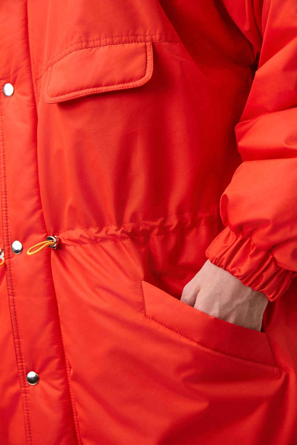 Парка Choompu оверсайз красная