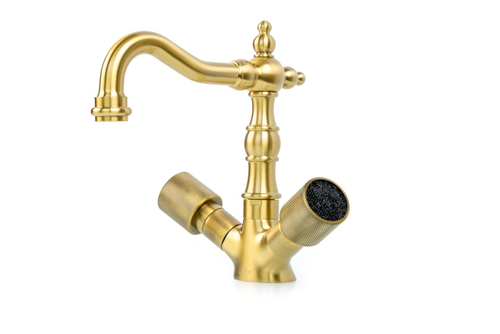 Boheme Смеситель для умывальника, высокий ROYAL CRYSTAL Black, бронза_Комплект