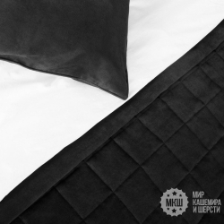 Готовые шторы и покрывало в комплекте СОФТТ (арт. BL10-021-20)  - черный