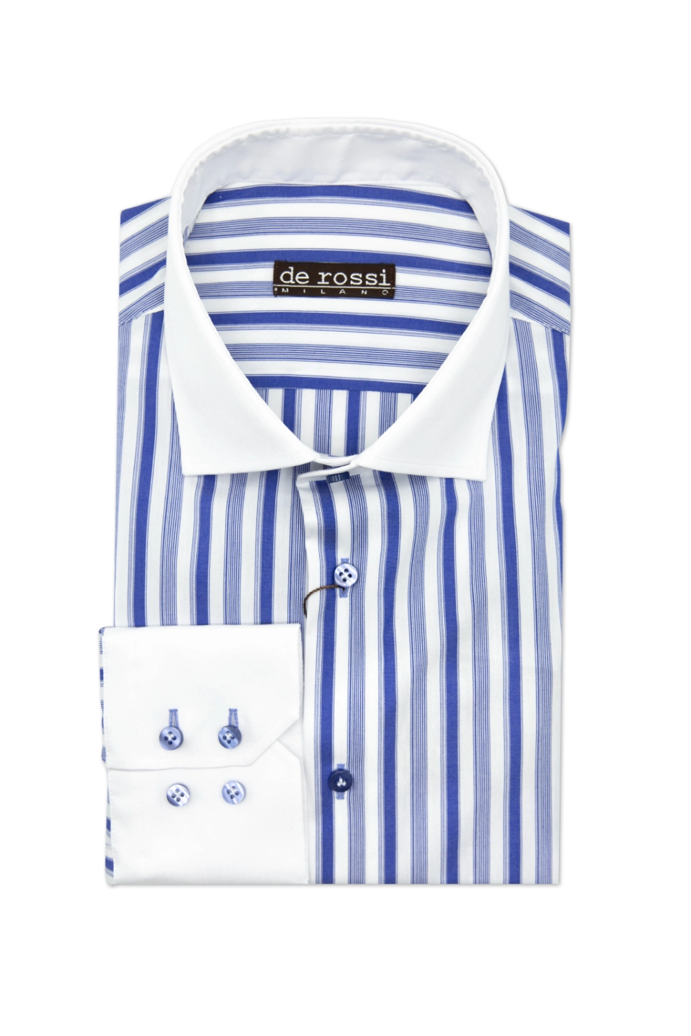 Рубашка в полоску с контрастным деталями