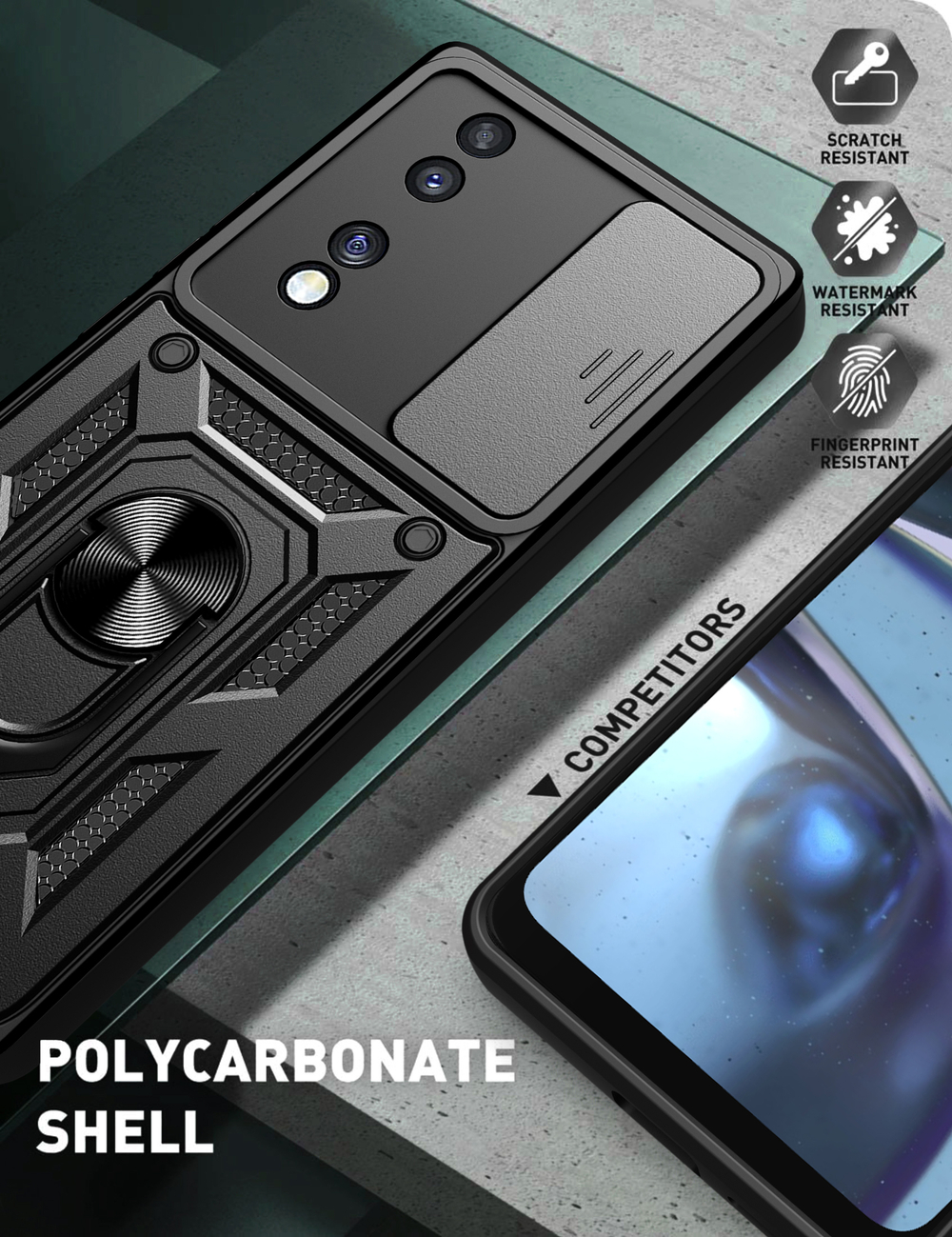 Чехол с кольцом Bumper Case для Honor 70