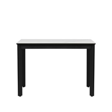 Стол раздвижной Leset Айлин 2Р Опора черная/керамика белый мрамор