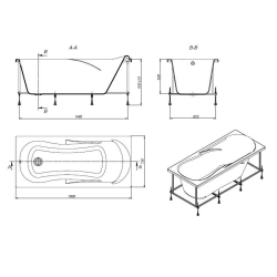 Акриловая ванна Roca Uno (Рока Уно) 160x75, ZRU9302869