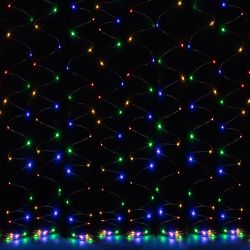 Светодиодная новогодняя гирлянда Intro Holiday INZR-02 занавес 3*3 м мультиколор 240 microled USB | Intro