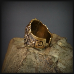 Кольцо "Медуза Горгона" латунь , 16-18 р