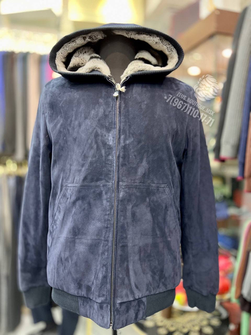 Замшевая куртка с мехом Brunello Cucinelli