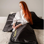 Электроодеяло  Infrasauna термоодеяло для обертывания, одеяло с подогревом, одеяло электрическое 220х180 см, черное