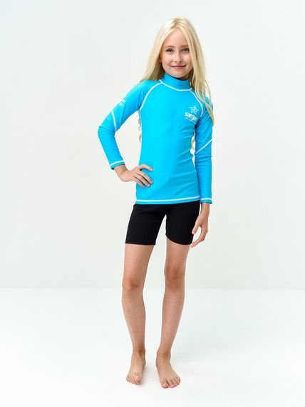 Футболка рашгард лонгслив Sargan Агидель UPF 50+  детская голубая